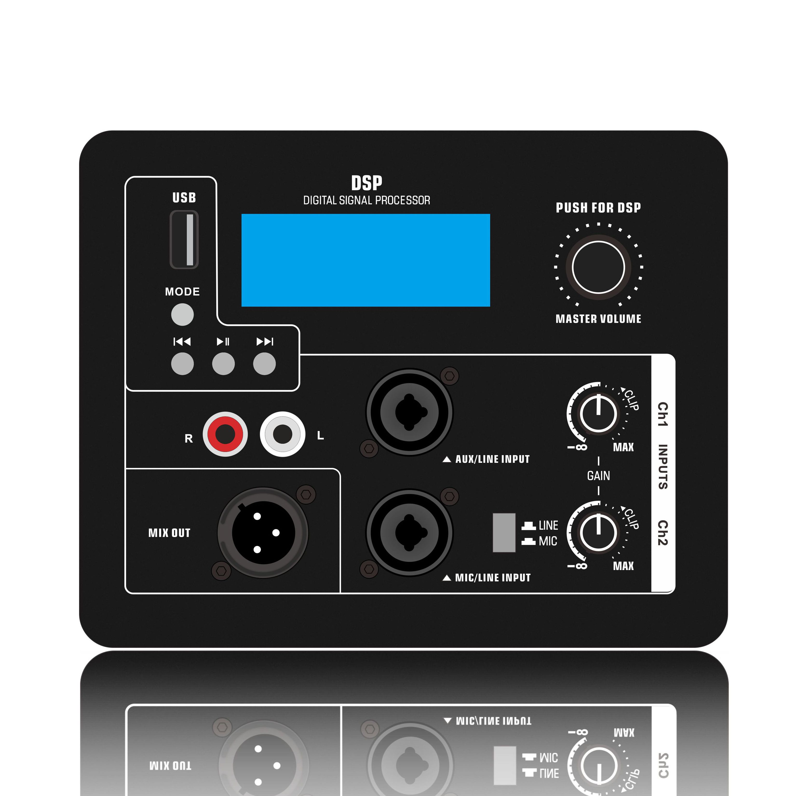 DSP1906 Amplifier Speaker Aktif Jangkauan Penuh