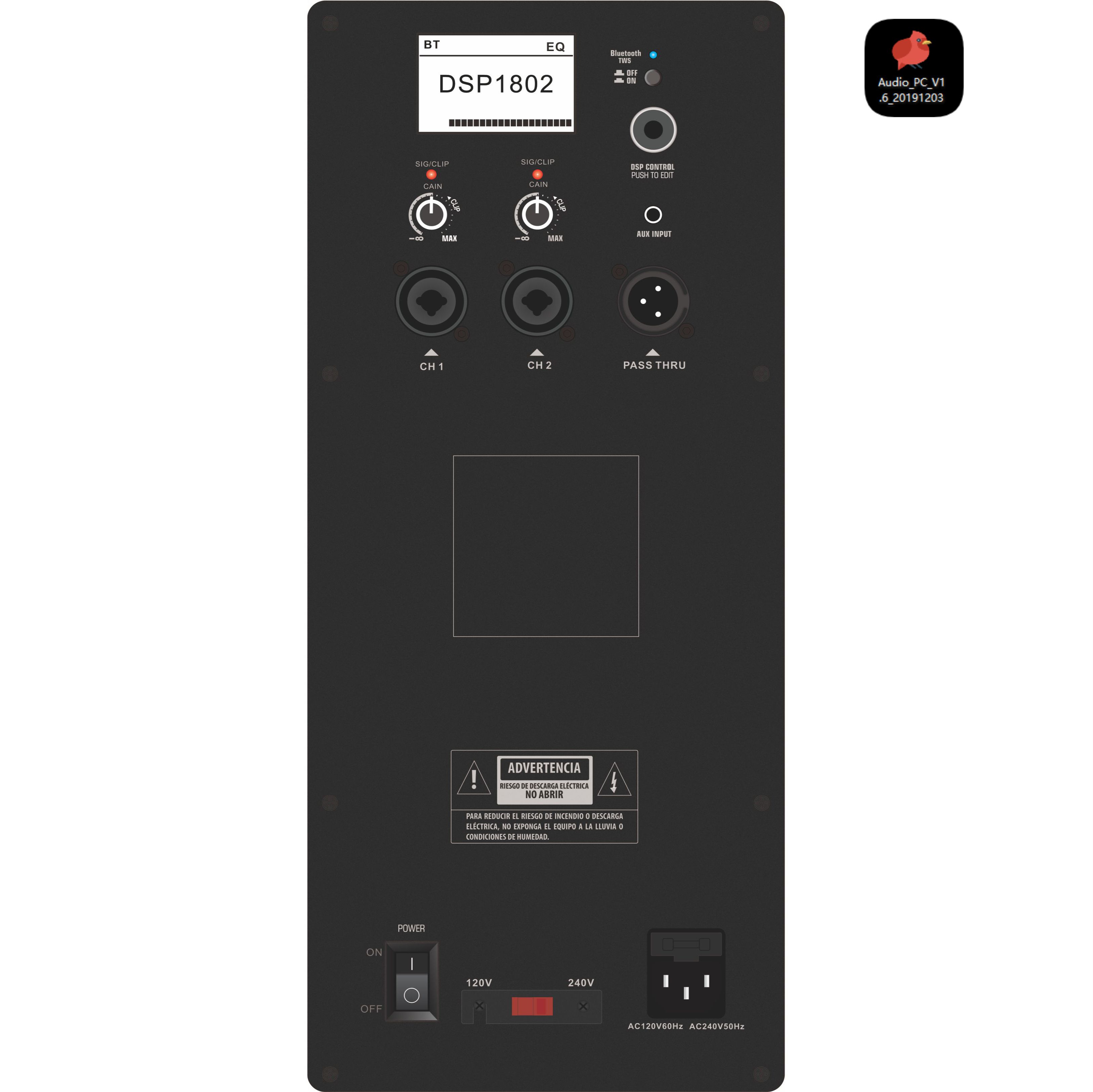 DSP1802 Amplifier Speaker Aktif Dua Saluran 2 Arah