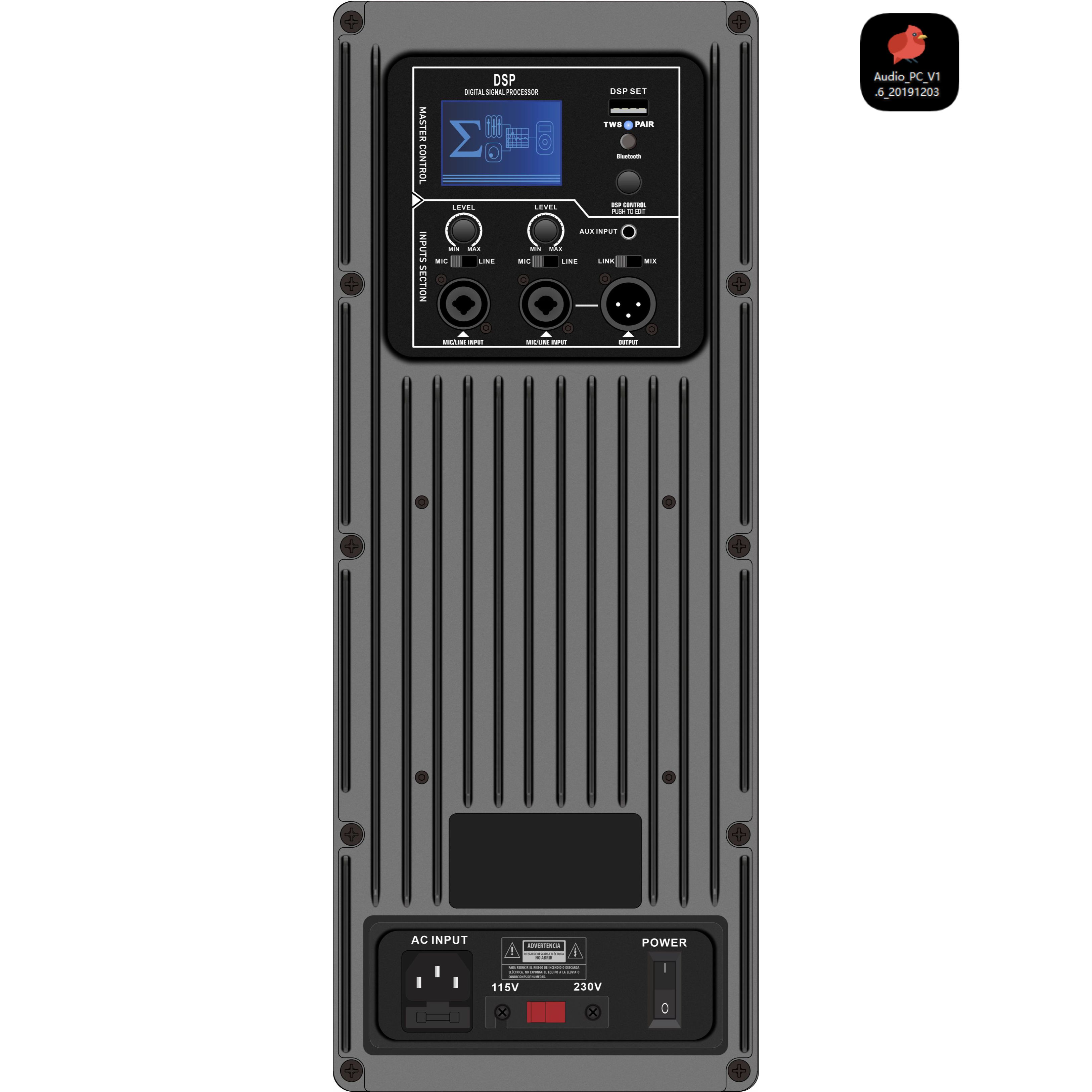 DSP1803 DSP Amplifier Bertenaga Jangkauan Penuh