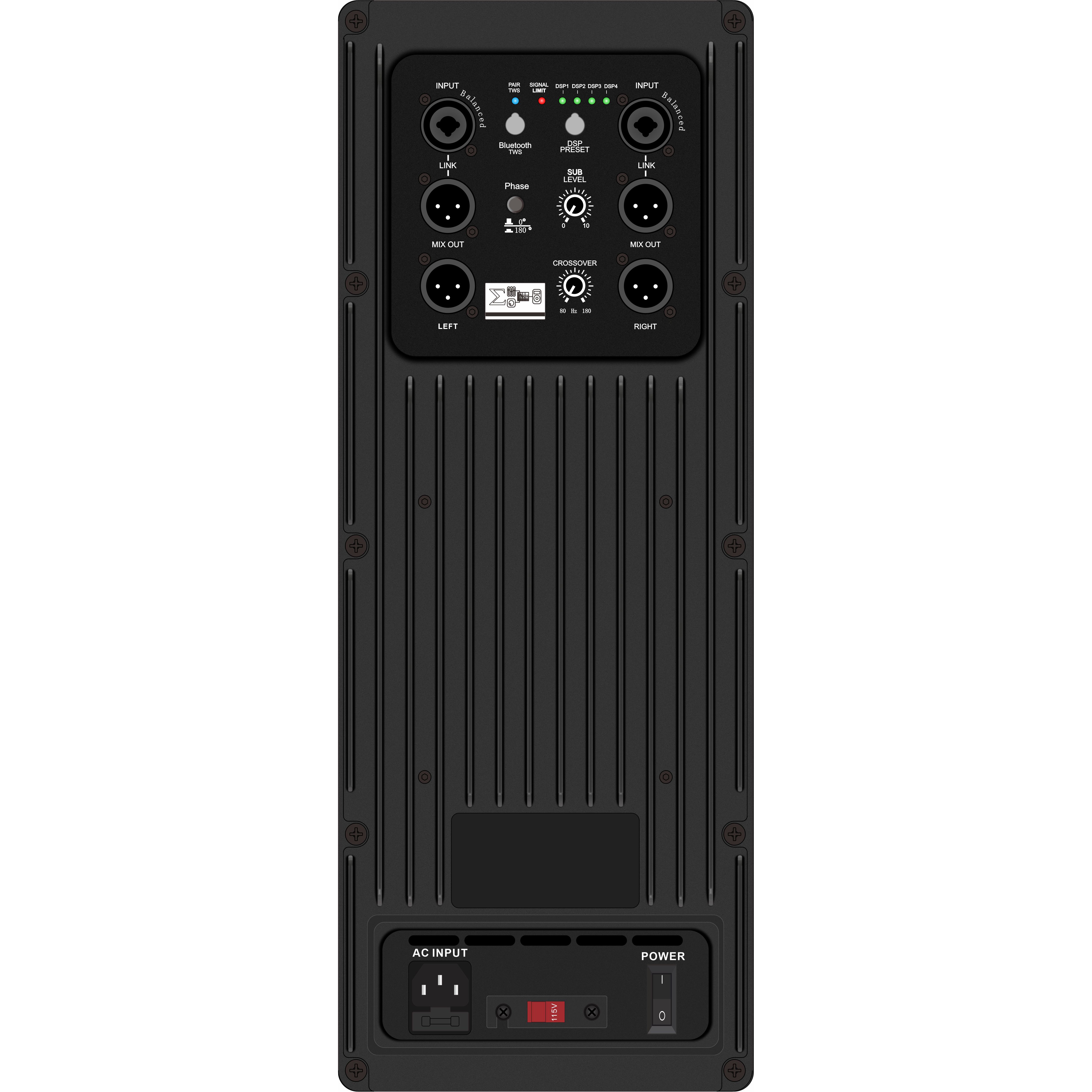 Penguat DSP Subwoofer Bertenaga DSP1804SUB