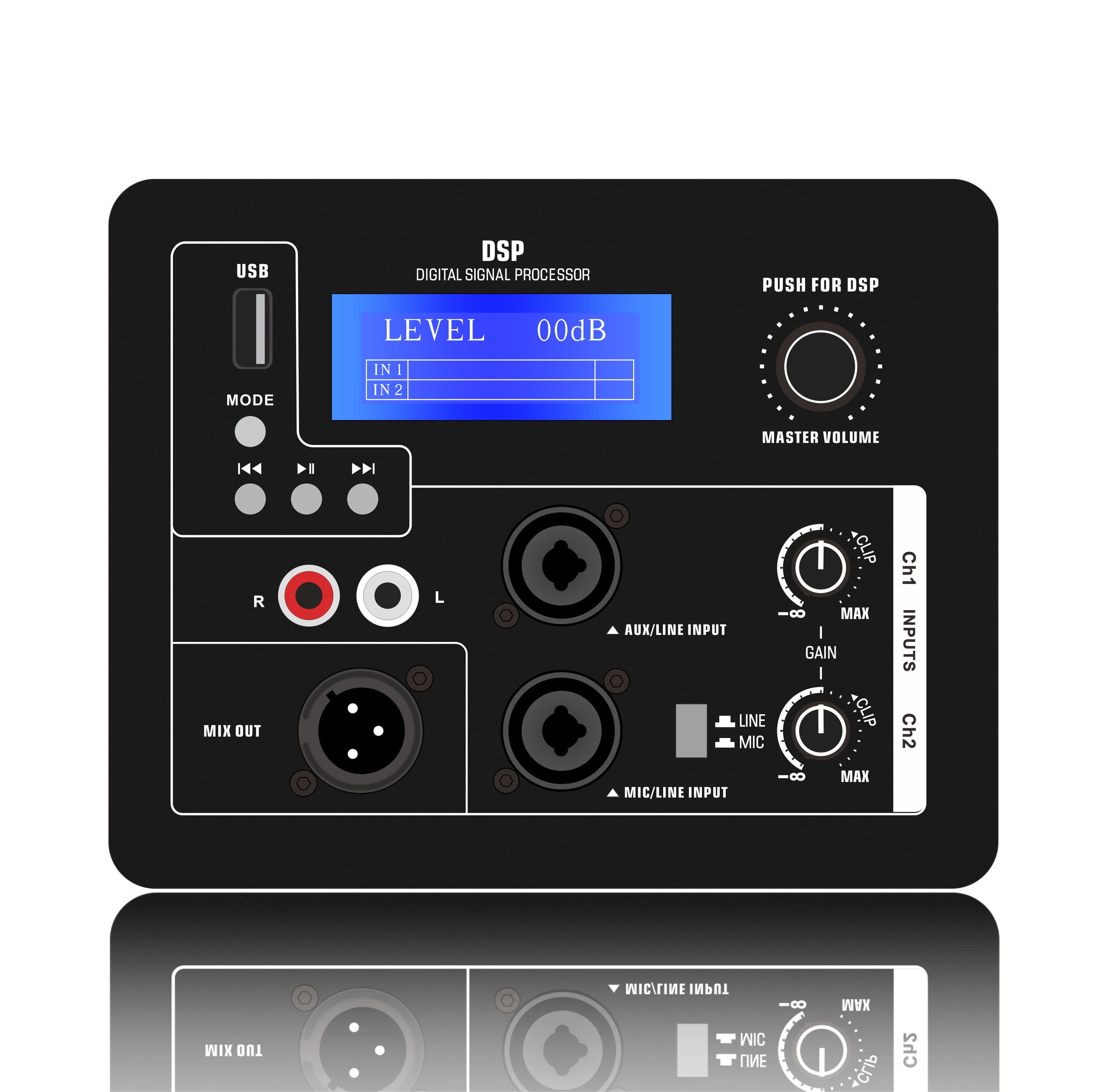 DSP1906: Pemutar MP3 U Disk dan Kontrol DSP LCD Terintegrasi Modul Fungsional DSP Berbasis ADAU1701