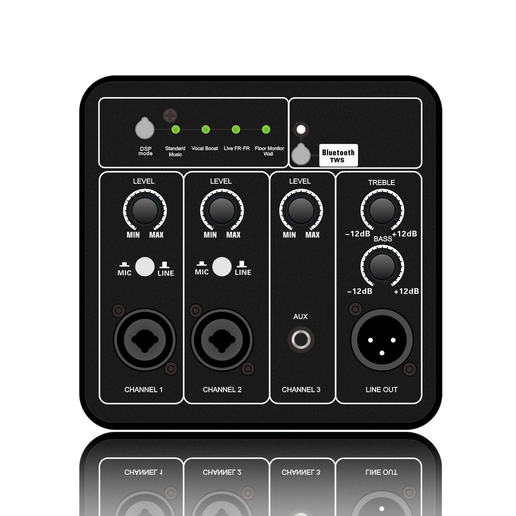 DSP1907: Bluetooth dan TWS Di Dalam Modul Fungsional DSP Berbasis ADAU1701 Input Multi Saluran