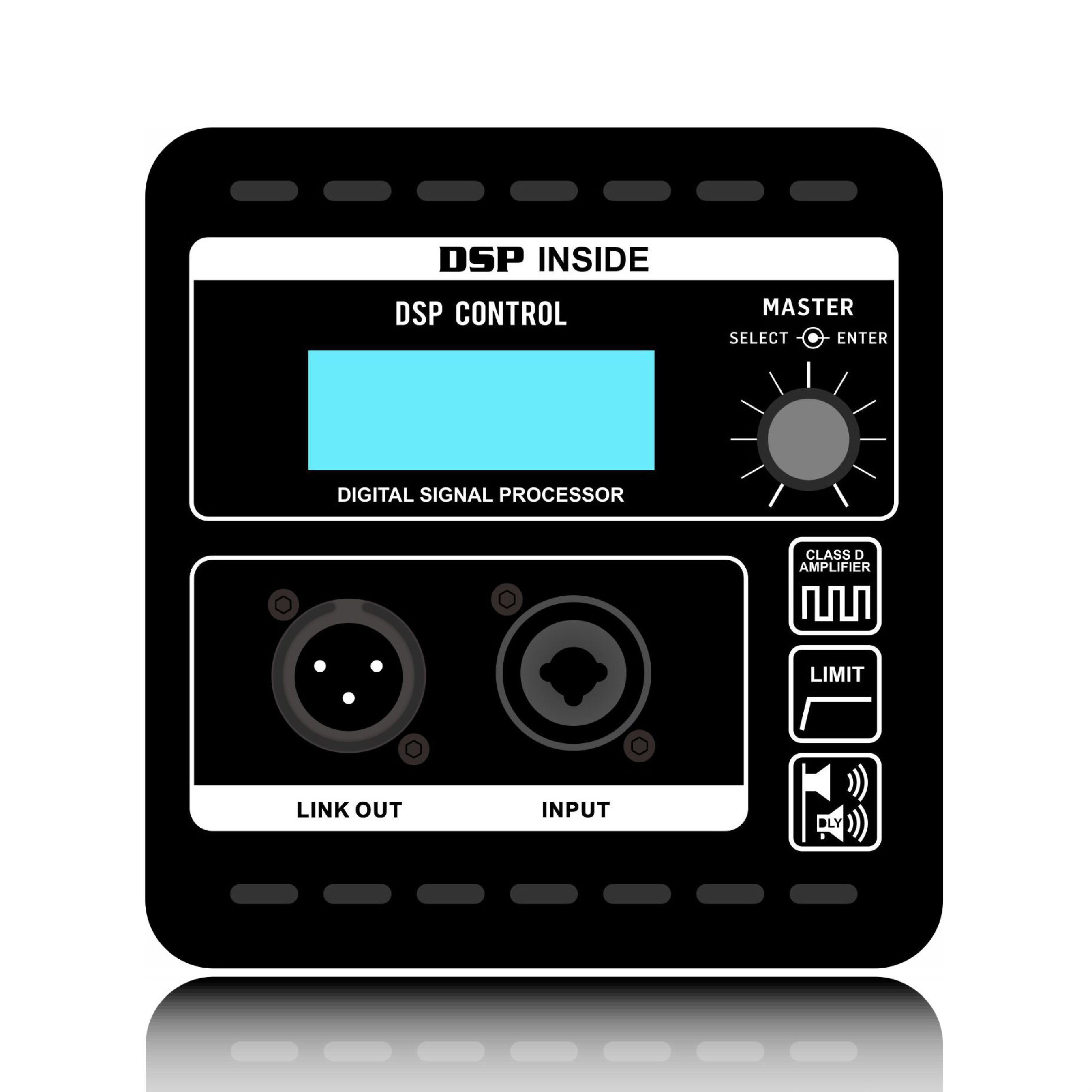 QMC800X: Kontrol DSP kenop tunggal dengan layar LCD Modul DSP sistem line array profesional