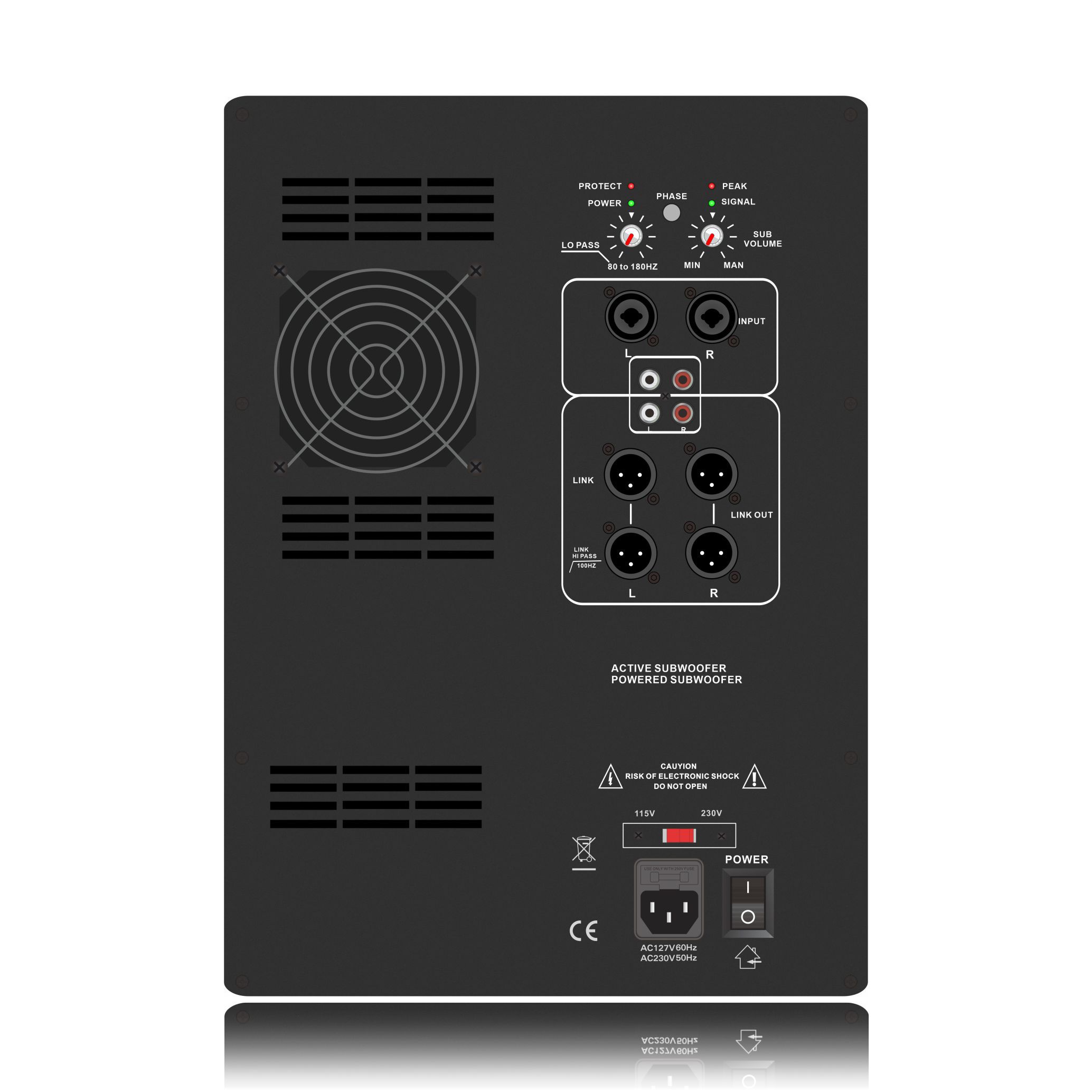 Amplifier Subwoofer Bertenaga SUB18-2.1 Kelas AB