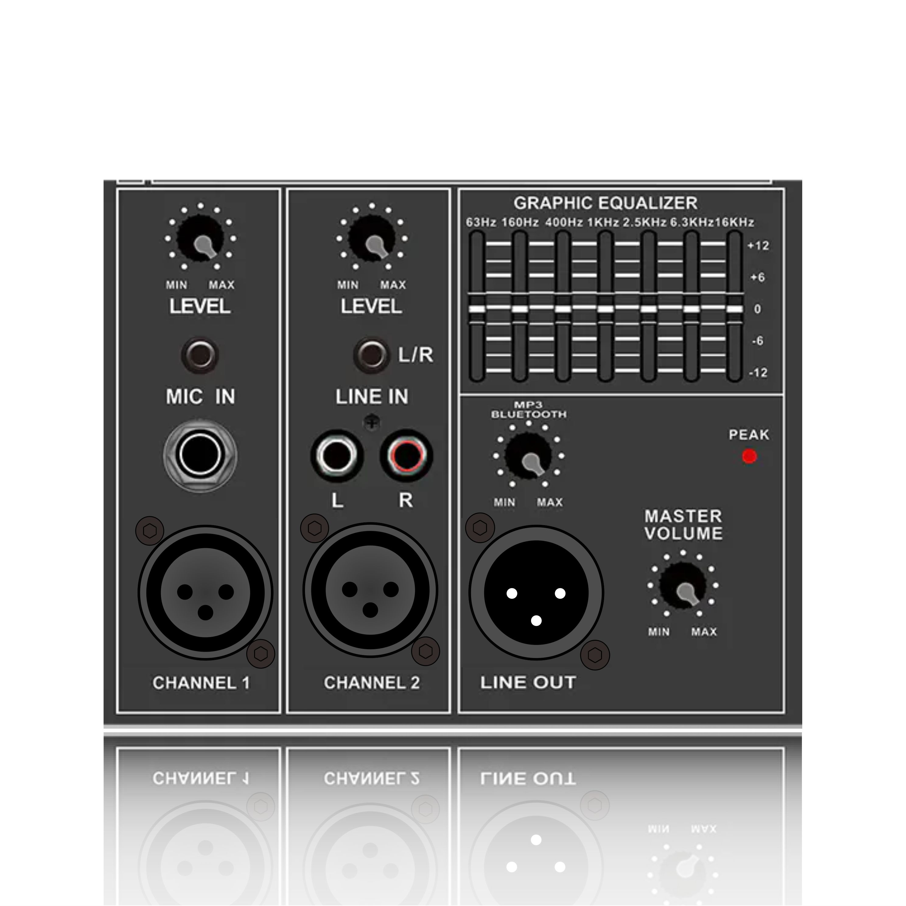 PL34: Equalizer Grafis 7-Band dengan Modul Fungsional Divisi Frekuensi Listrik Kontrol Master