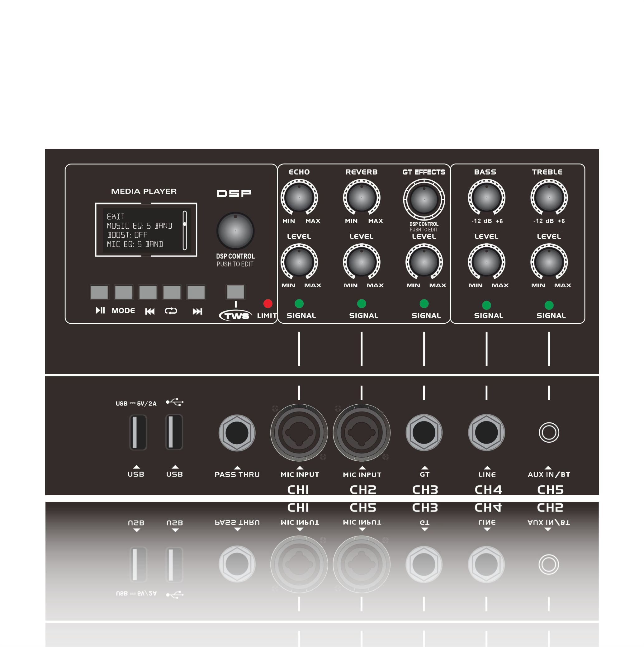 Penguat Daya Array Jalur Aktif MK12-1.1 Pro