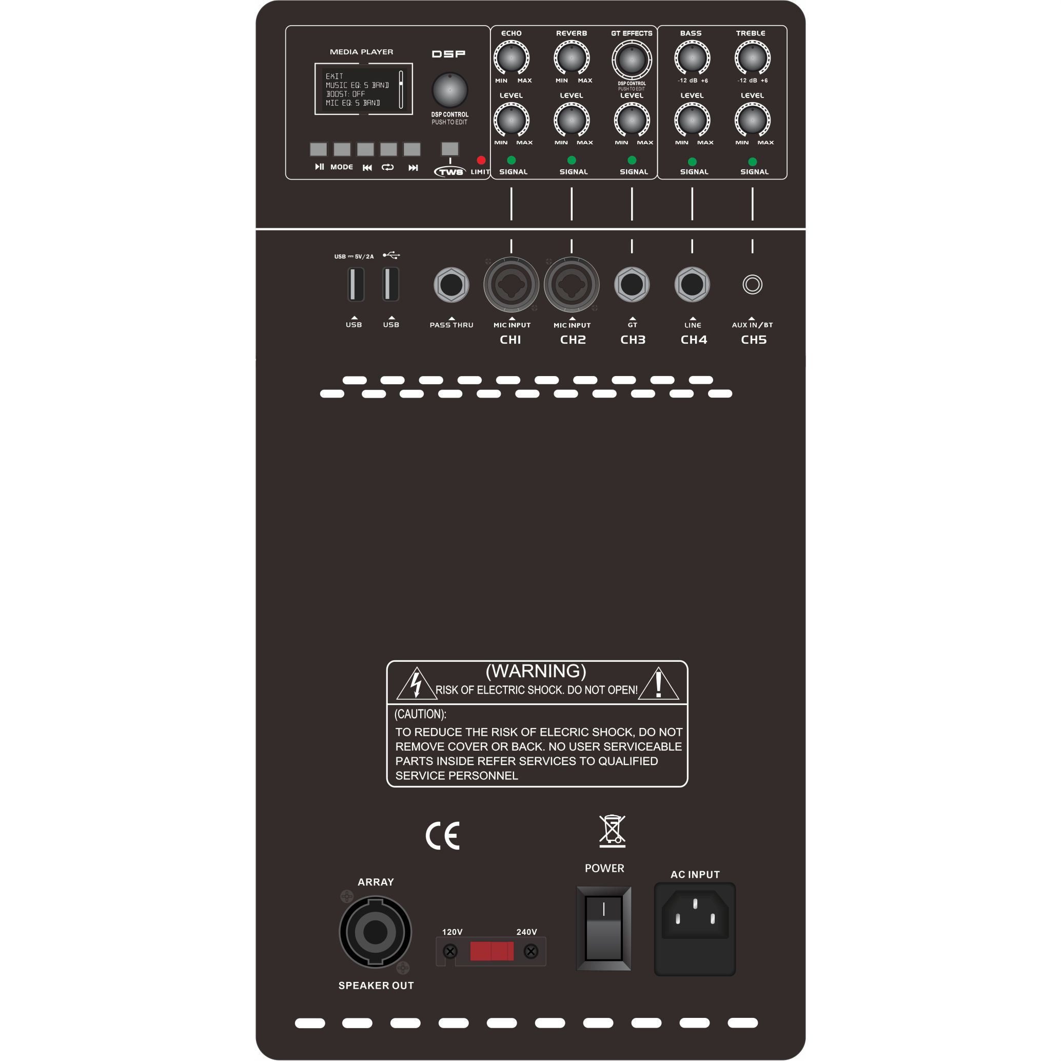 Penguat Daya Array Jalur Aktif MK12-1.1 Pro
