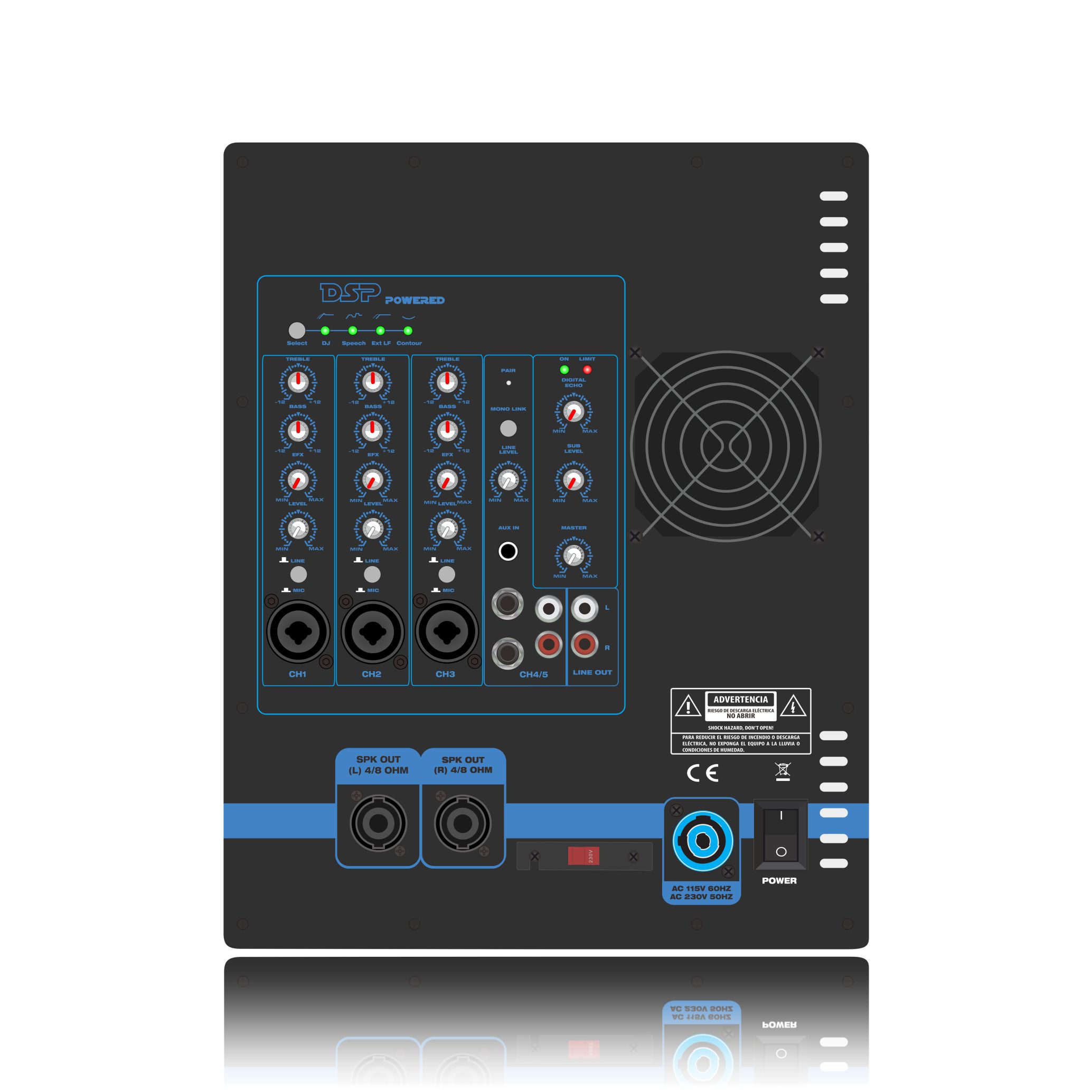 Penguat Daya Sistem Speaker Line Array PL82DSP 2.1-2.2