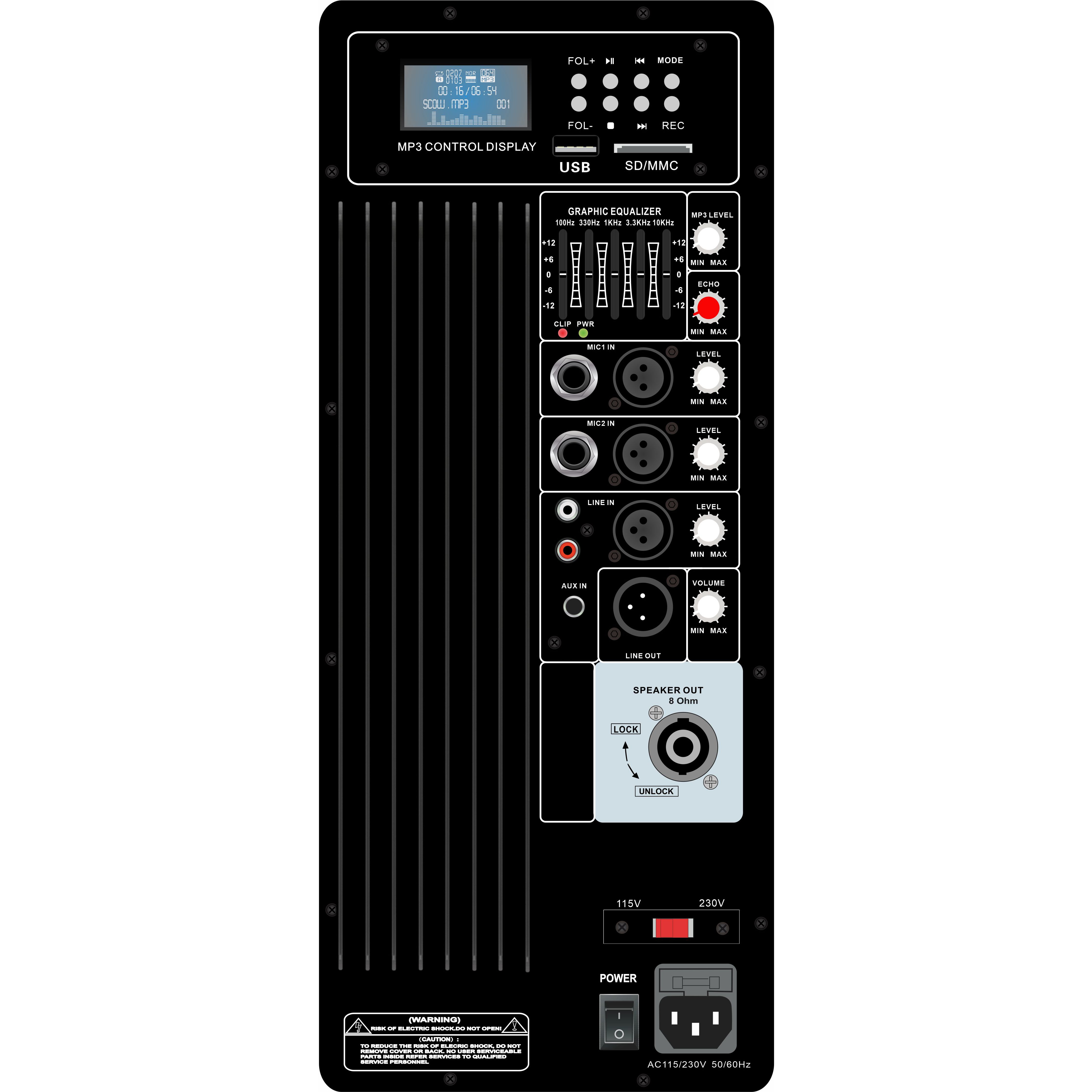 Penguat Loudspeaker Sistem Kelas AB PA PL70