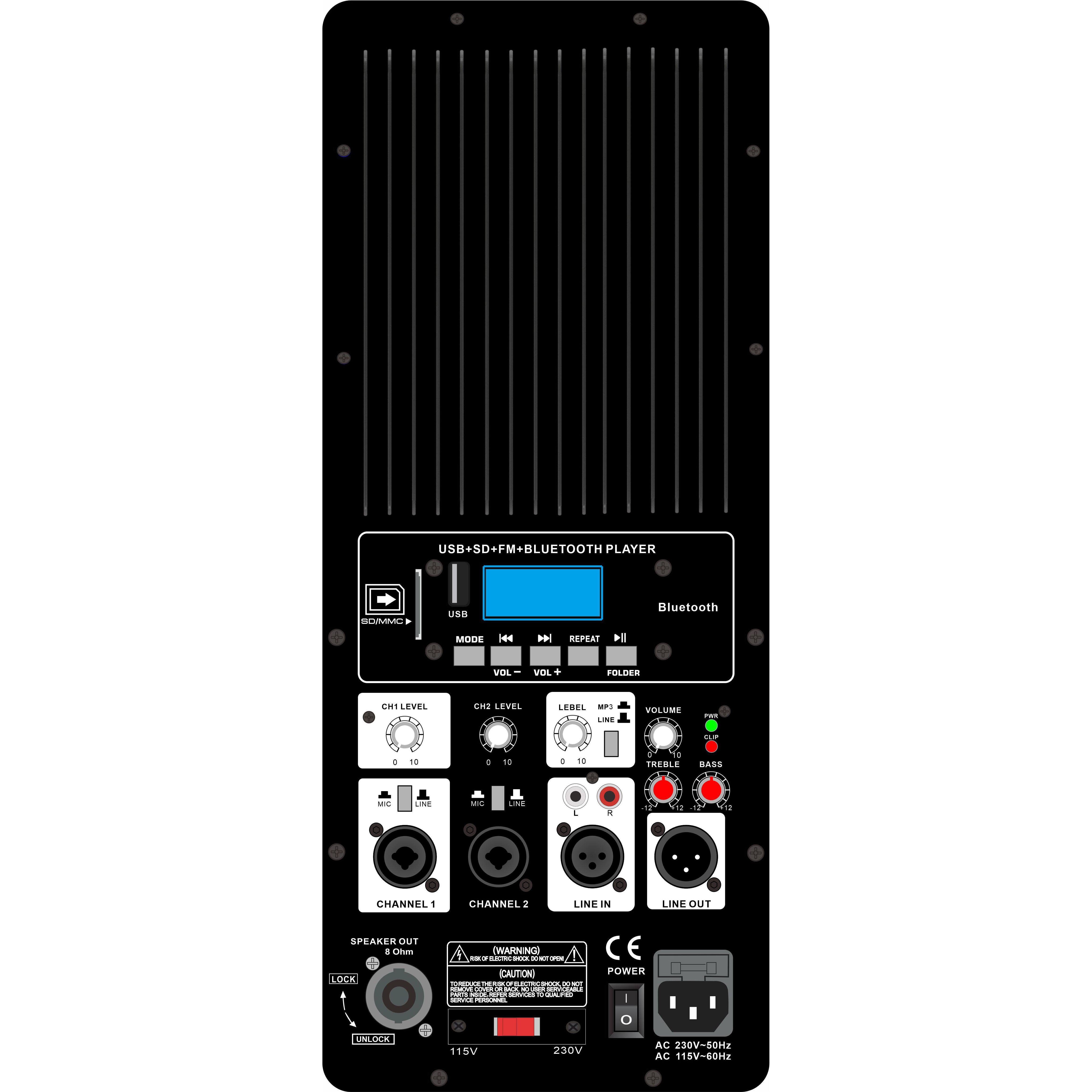 Amplifier Sistem Kelas H PA Bertenaga PL76