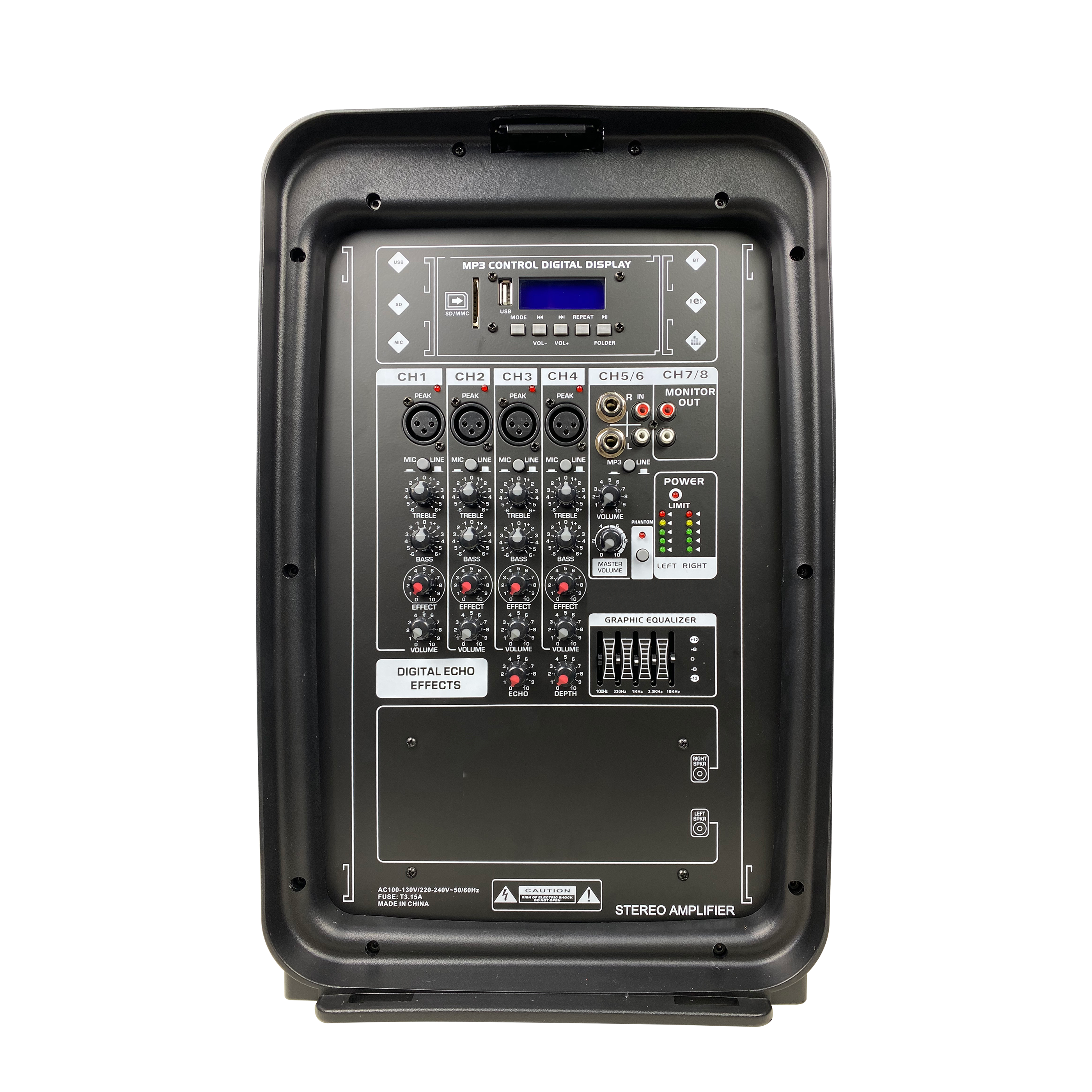 Amplifier Mixer Bertenaga Sistem DUA ARAH 10 inci yang ringkas EON210A