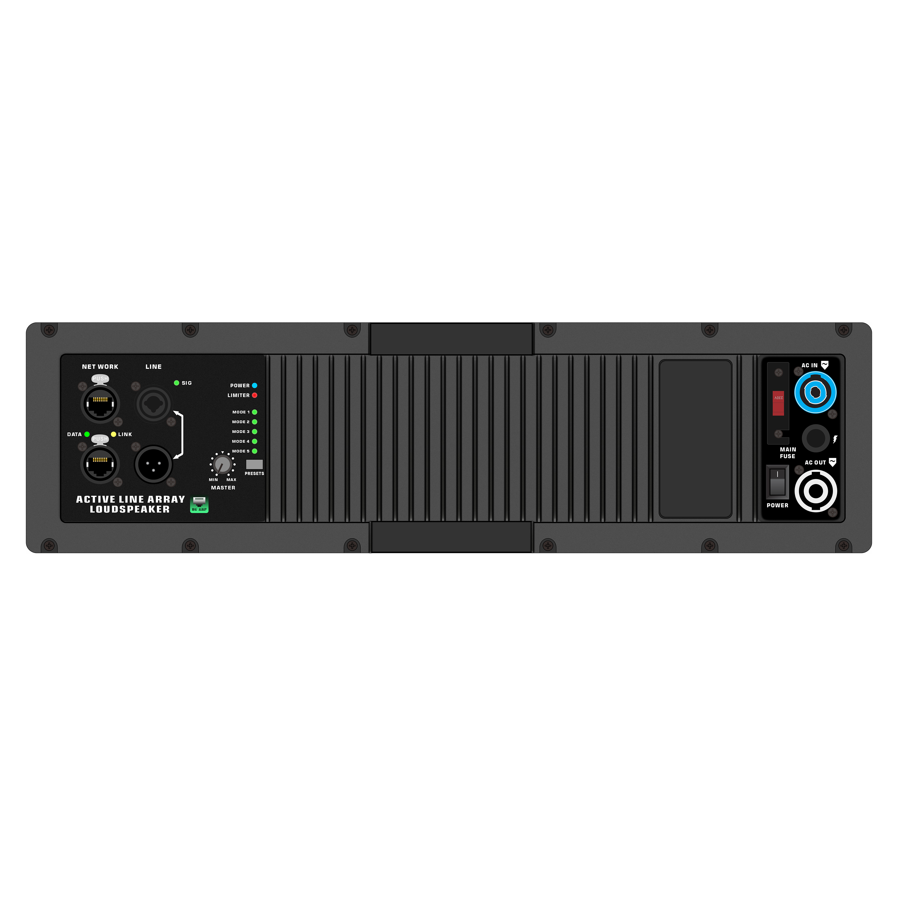 Penguat Sistem Array Jalur Aktif HG485-212 dengan Konektor RJ45